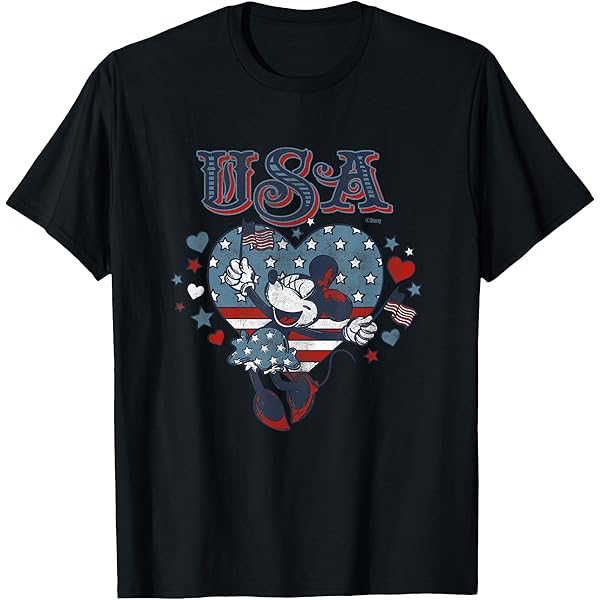 Amazon.com: Disney Mickey Mouse with American Flag USA Fourth of